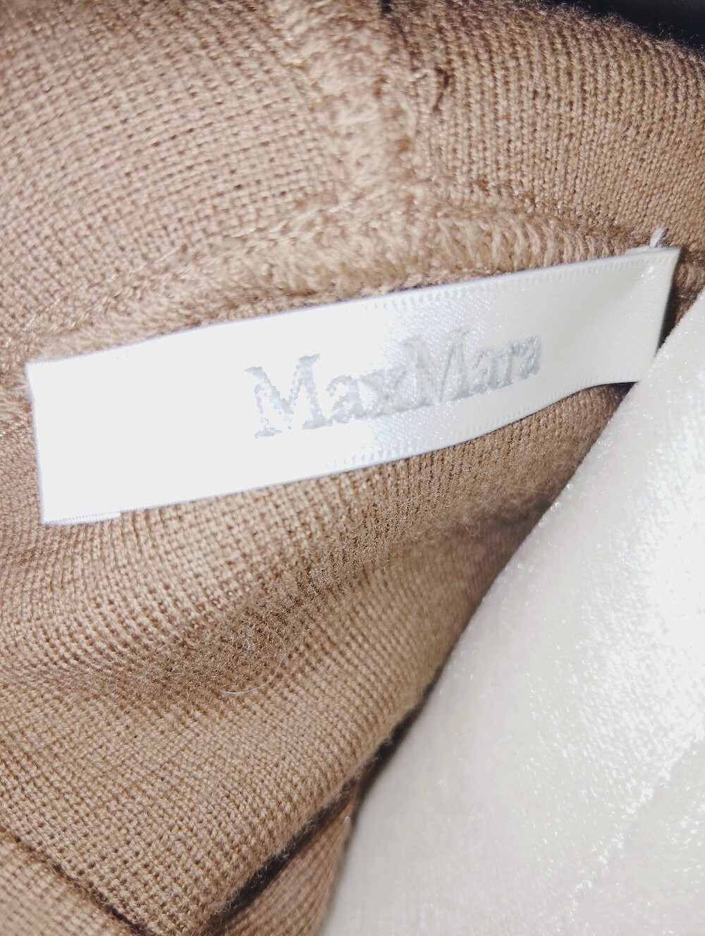 $995 Max Mara Light Brown Wool Hoodie Sweater Dress 43" Long Sz M - Picture 5 of 5